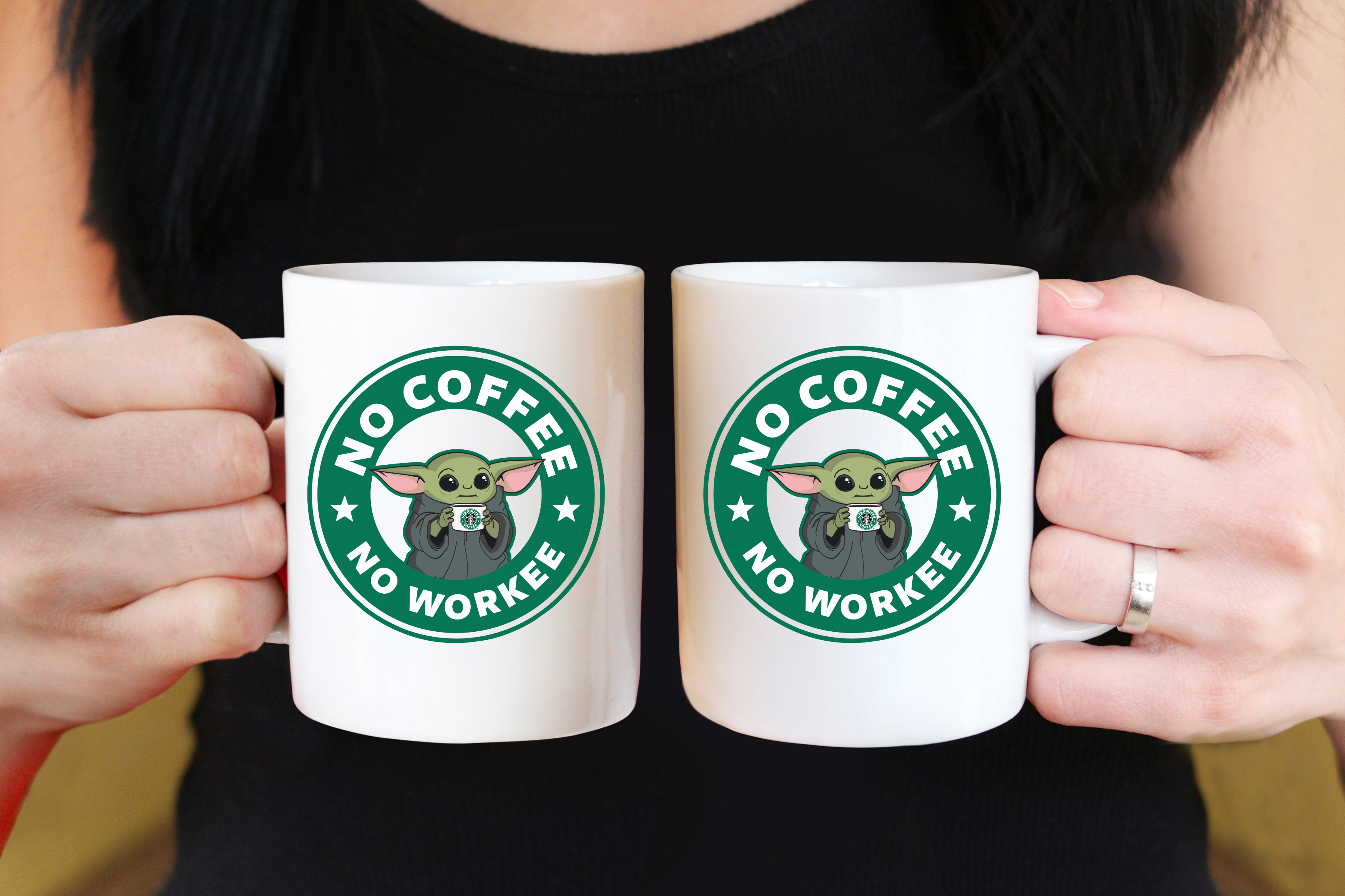 Baby Yoda Coffee Mug - No Coffee No Workee