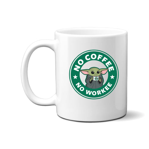 Baby Yoda Coffee Mug - No Coffee No Workee
